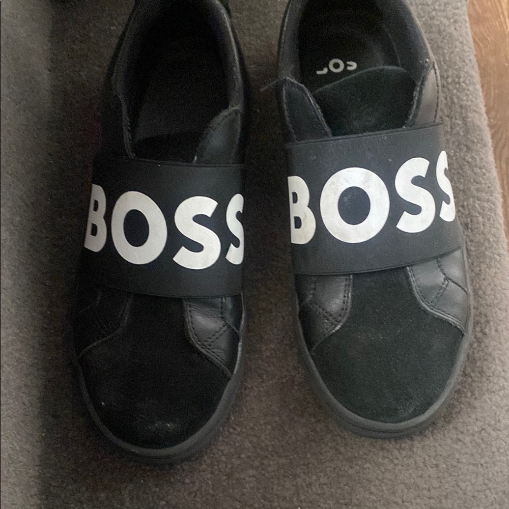Hugo Boss Kids Black Sneakers